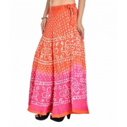 Femezone Bandhej cotton Skirt with sequence work, free size