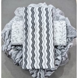 Hand Block Printed Cotton Suit-Salwar Fabric With Chiffon Dupatta(FEM010418-10) 