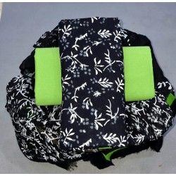 Hand Block Printed Cotton Suit-Salwar Fabric With Chiffon Dupatta(FEM1366)